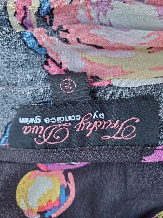 Trashy Diva Bubble Print Black Ruffled Dress with Pink Accents - Picture 6 of 6